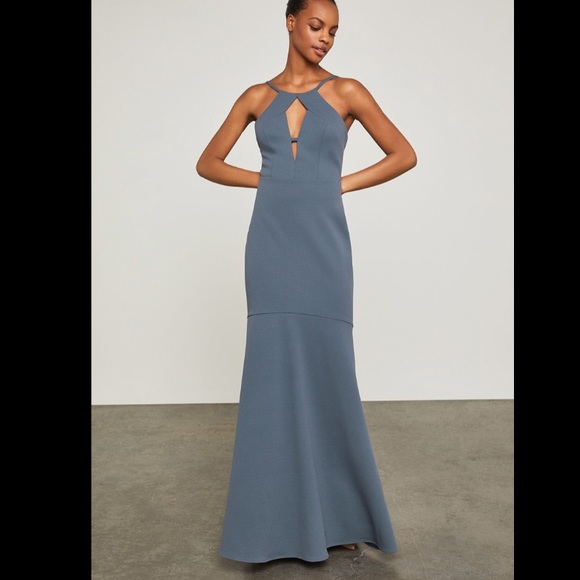 BCBGMaxAzria Dresses & Skirts - BCBGMAXAZRIA Front Cutout Halter Gown